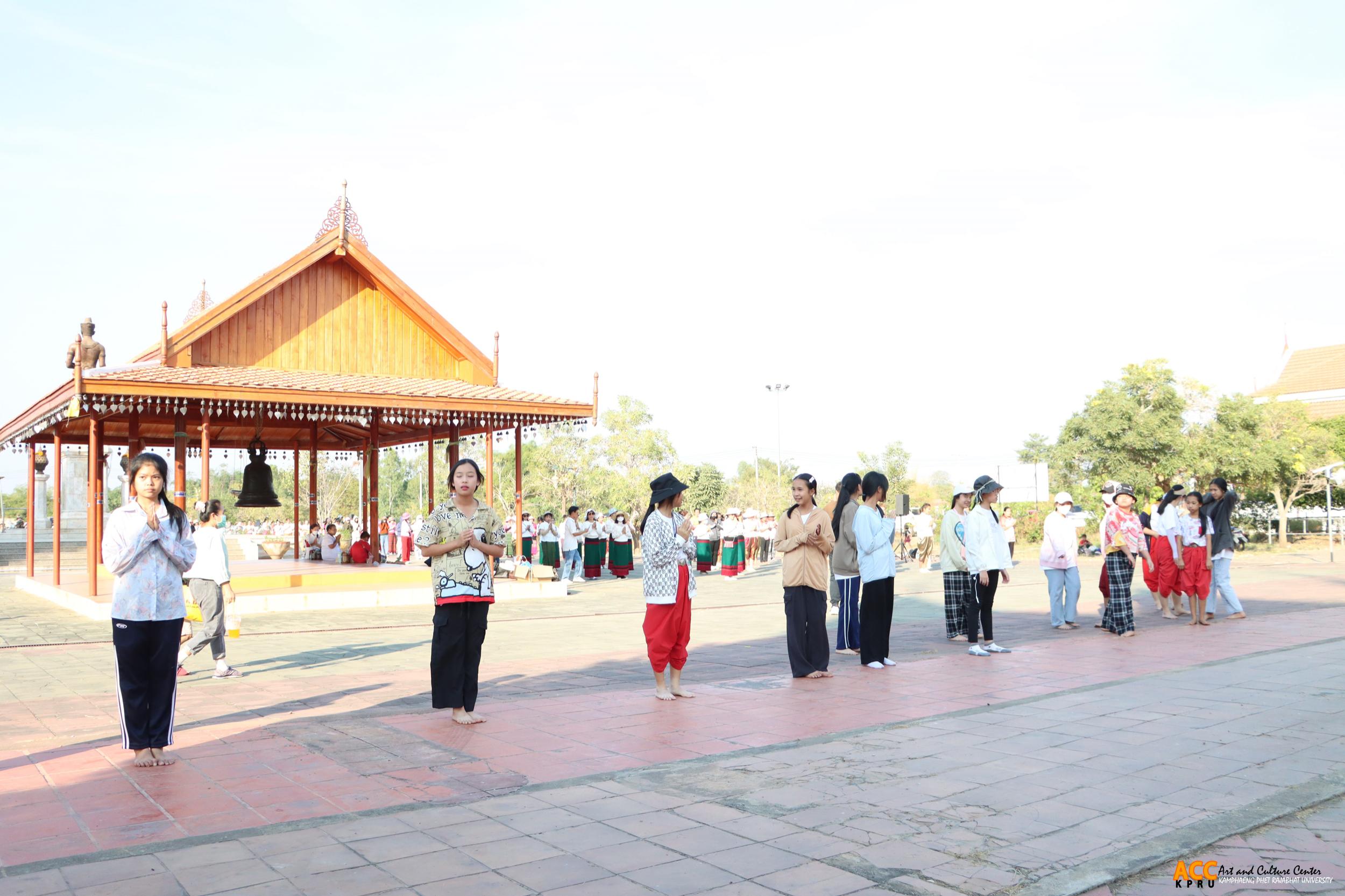 6. กิจกรรมซ้อมใหญ่การรำพุทธบูชา ถวายองค์พระบรมธาตุ ในพิธีเปิดงานประเพณี “นบพระ-เล่นเพลง และงานกาชาดจังหวัดกำแพงเพชร” ประจำปี พ.ศ. ๒๕๖๘